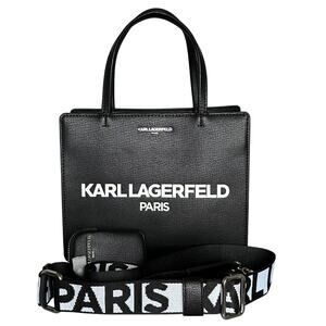 NWT! Karl Lagerfeld Women’s Black Handbag Crossbody Adjustable Guitar Strap